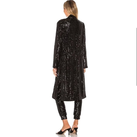 NWT - Steve Madden Black Showstopper Sequin Embellished Duster - Size Me… - Picture 2 of 5